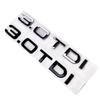 Chrome Black ABS Letters 2.0 TDI 3.0 TDI Car Rear Boot Trunk Logo Badge Emblem Sticker Decal For A3 A4 A5 A6 Q3 Q5 Q7 S7