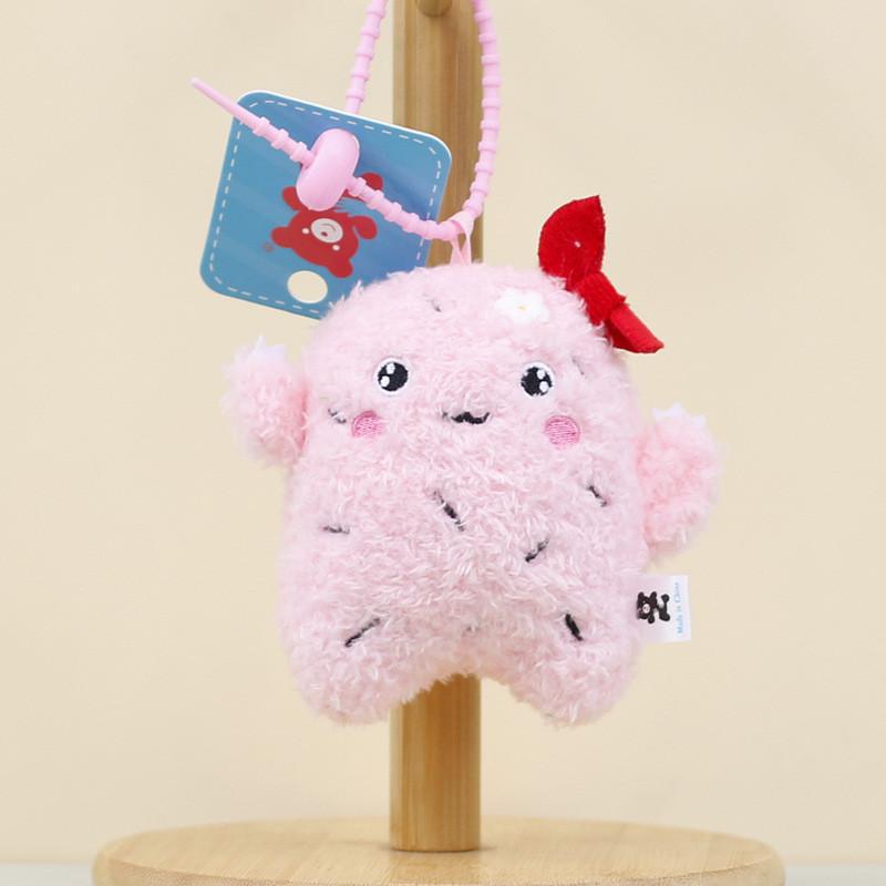 Adorable Plush Farm Monsters Keychains Cute 4-inch Plant Stuffed Bag Charms Soft Pp Cotton