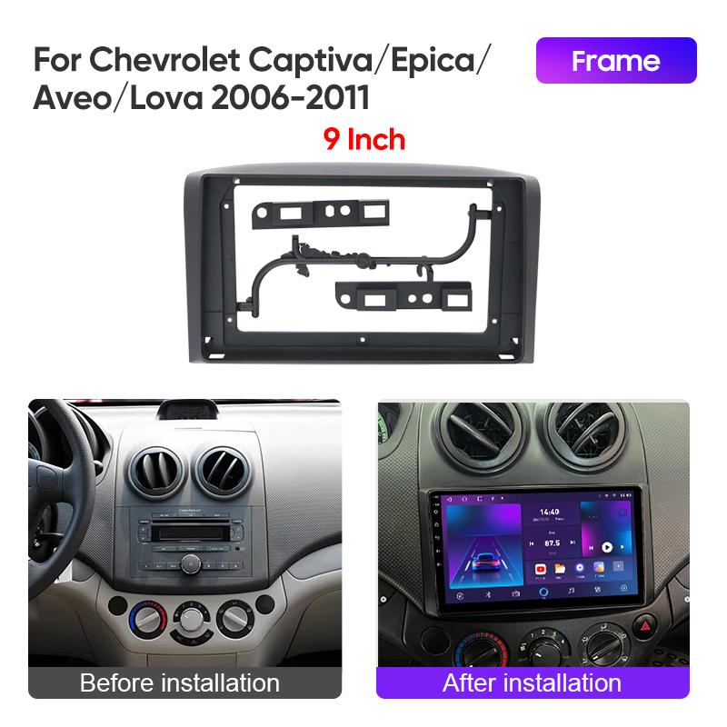 For CHEVROLET CAPTIVA/EPICA/AVEO/LOVA 2006-2011 9" Car Multimedia Radio Frame Fascia Panel Dashboard Mounting Bracket Adapter