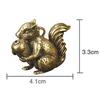 Lucky Wealth Brass Squirrel Holds Pine Nut Car Keychain Pendant Ornament Brass Squirrel Ornament Crafts Sculpture Landscaping