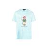 Polo Ss23 Логотип Принт Круглый вырез Короткий рукав Футболка Мужская Топы Светло-Голубой 710900826-001