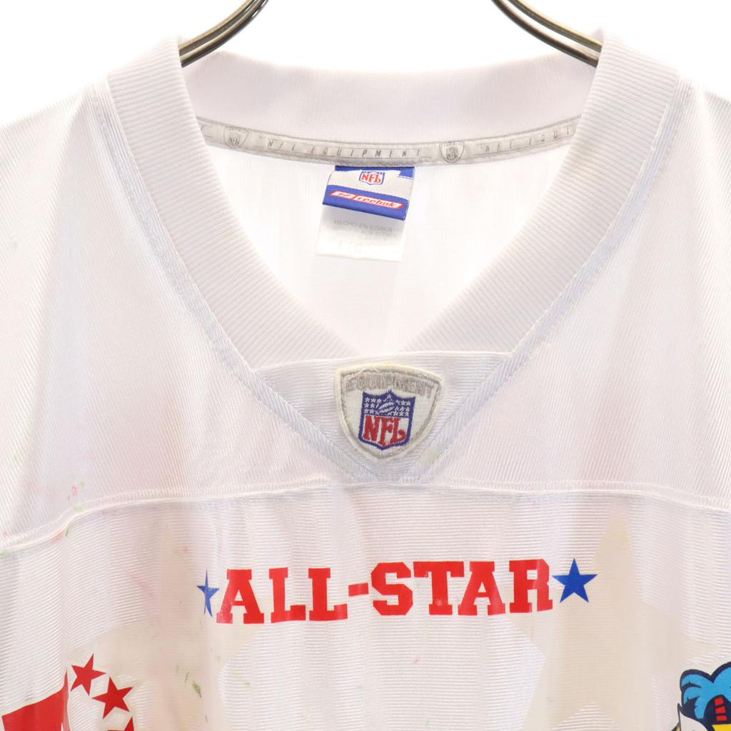 Reebok Рубашка с коротким рукавом L Белая система НФЛ Футбол Мужская Б/у