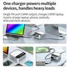 Настольное зарядное устройство 120 Вт USB Универсальное Многопортовое PD Быстрое зарядное устройство с многоцветной подсветкой для мобильных телефонов и ноутбуков