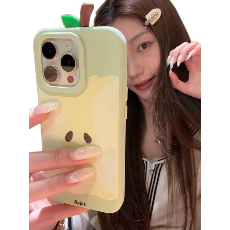 One Apple Core Is Suitable for The Apple 16promax Creative Phone Case and The Iphone15 Three-dimensional 14 Personalized Protective Case
