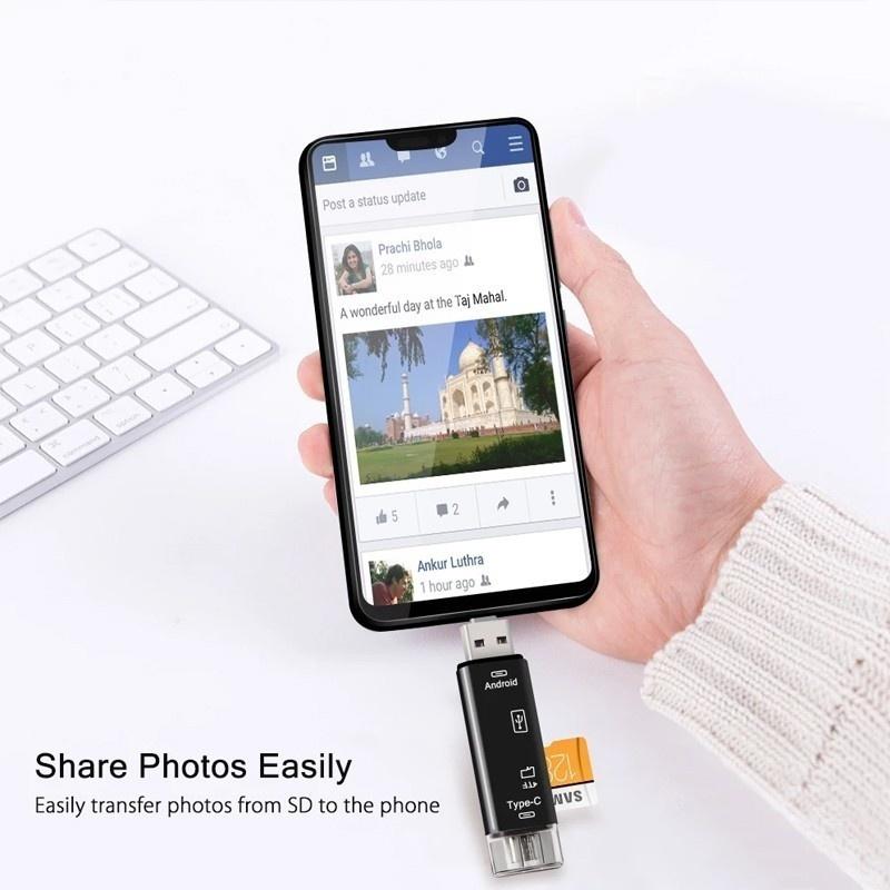 5 In 1 Card Reader OTG USB Type C USB Micro USB TF SD U Disk Memory Card Reader Otg Adapter For Xiaomi Samsung Phone Accessories