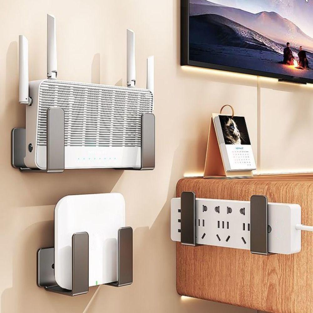Стальная Углеродистая Wi-Fi Стойка для Размещения Настенное Крепление Настенный Кронштейн Новый Держатель для Роутера и Сетевого Фильтра