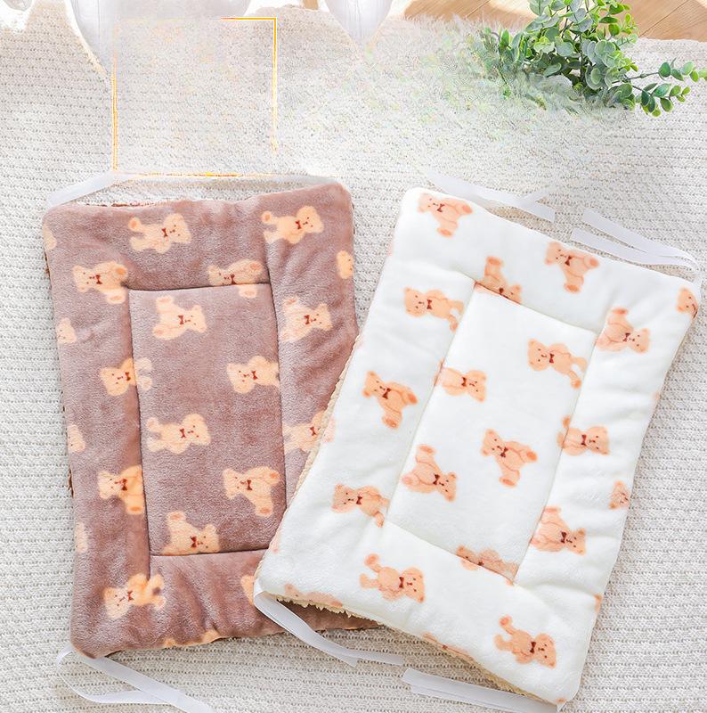 Зимняя плюс бархатная и утолщенная клетка для кошек, специальная подкладка, коврик для кошек, теплая фланель, комплектуемое одеяло для домашних животных, коврик из кораллового бархата