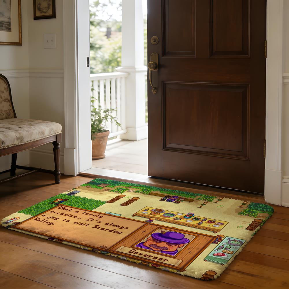 Floor Mat Soft Flannel Rug Non Slip Absorbent Mat for Bathroom Bedroom Home Decor Hot Anime S stardew V valley