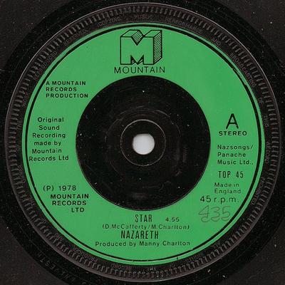 7-дюймовая пластинка NAZARETH - Star TOP45 Mountain 1979 UK Рок Б/У
