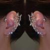 Ear Cuff Korean Style Hollow Out Lustrous Without Piercing Temperament Butterfly Elf Inlaid Rhinestone