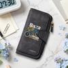 Biker Pattern Long Wallet Casual Portable Multi-card Slot Coin Purse for Daily Use