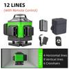 Профессиональный лазерный уровень с зелеными линиями для помещений/улицы 8/12/16 линий Высокоточный автоматический самовыравнивающийся измерительный инструмент