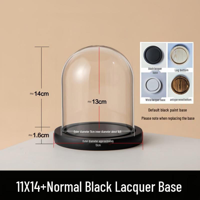 Eternal Flower Glass Dome: Modern Home Decor with Preserved Flowers and Handcrafted Figurine