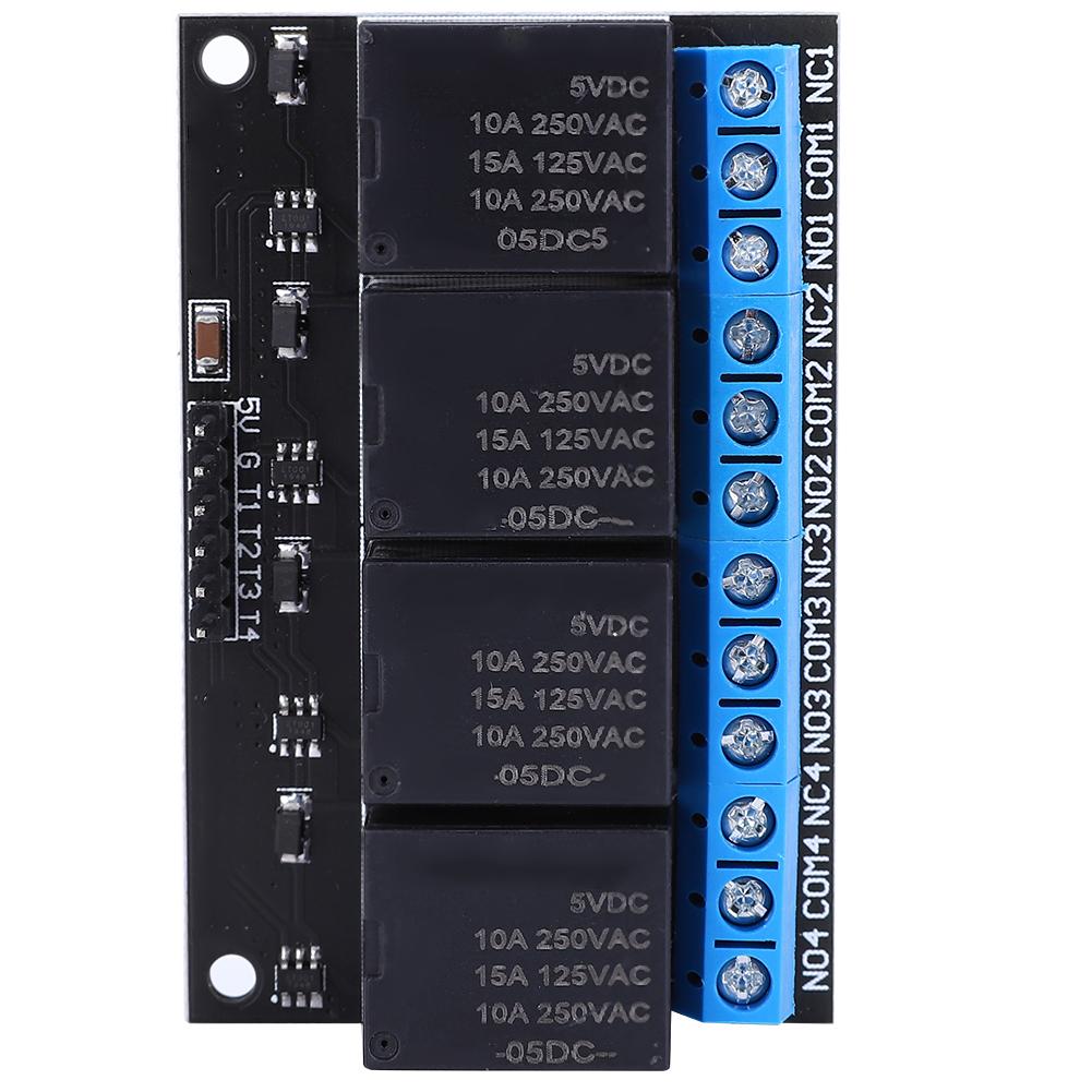 4-Channel Bistable Self-Locking Relay Module Button MCU Low-Level Control 5V Accuracy Low Level Relay Module Relay Module