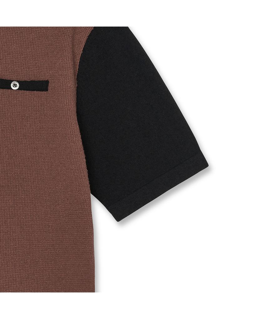 IOLO Two-Tone Retro Shirt_Brown