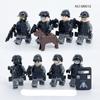 M8012 Военный строительный блок, фигурка, полицейская собака, игрушка в сборе из мелких частиц