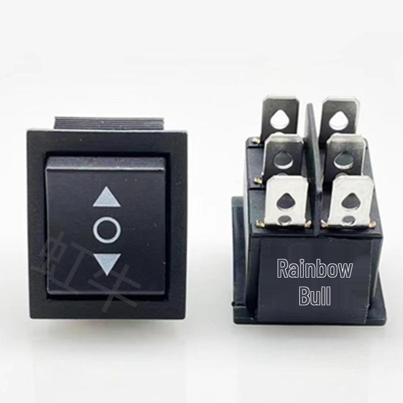 KCD4 6-Pin 3-Position Rocker Switch for Toy Cars & Go-Karts: Forward, Stop, Reverse
