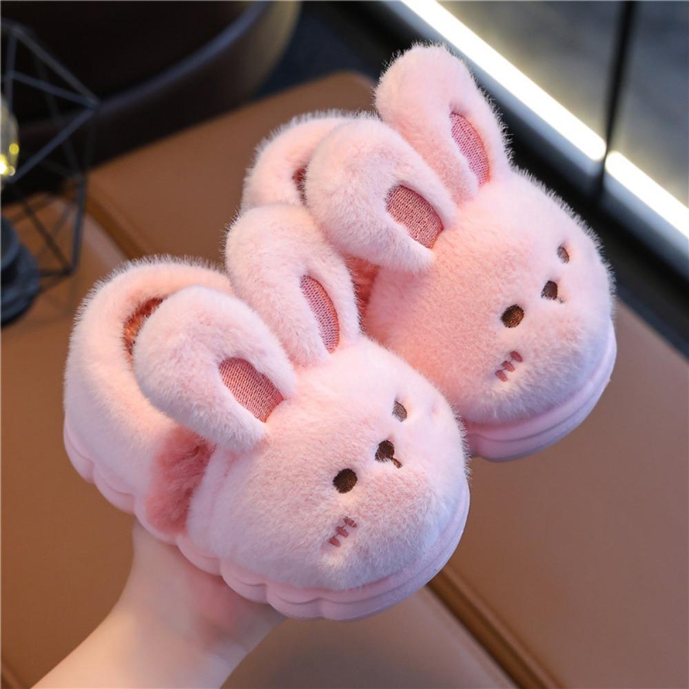 Non Slip Children's Cotton Slippers Thickened Kids Winter Warm Booties Kids Plush Shoes  Girls Boys