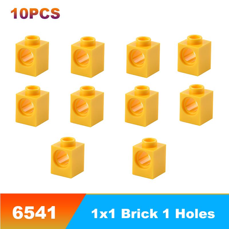 10 шт. MOC высокотехнологичные детали 6541 Кирпич 1x1 с 1 отверстием MOC Технический строительный блок Подходит для всех брендов Мелкие детали Игрушка