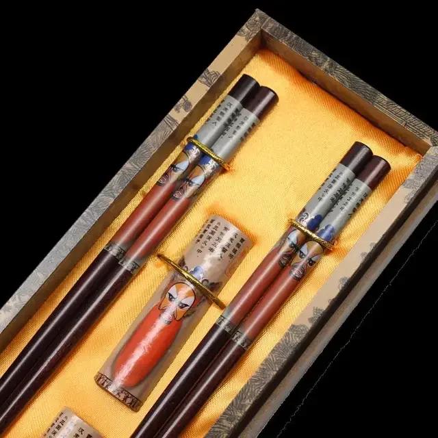Craft Chopsticks Gift Box Wedding Gifts Chinese Characteristics Overseas Gifts Chopsticks Wooden Chopstick Set Wooden Kitchen