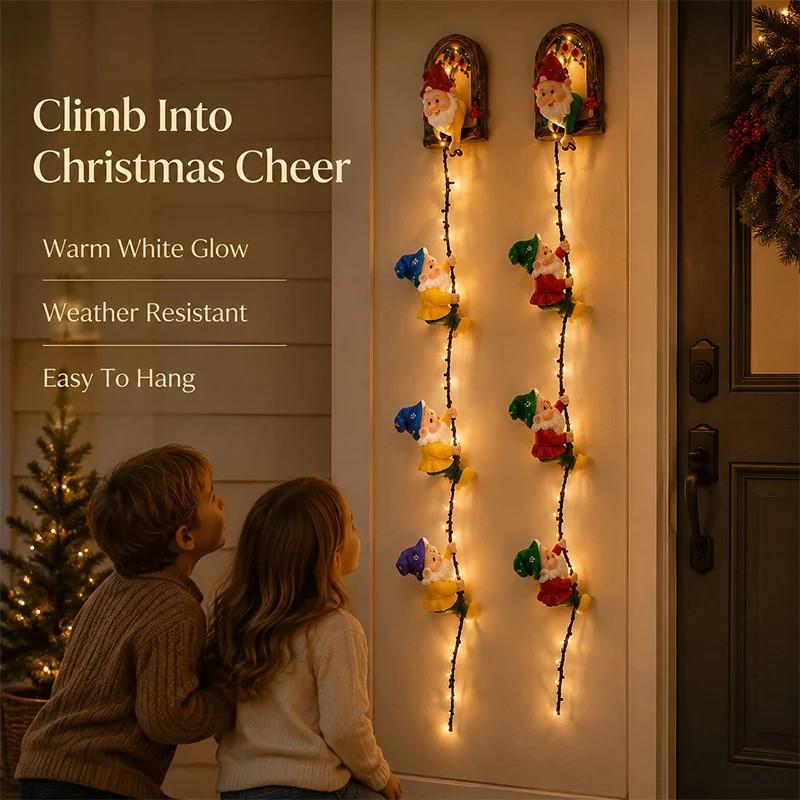 Glowing Christmas Door Hanger Festive Wall Decor Wooden LED Light Ornament