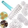 37Pcs/set Fondant Cake Embosser Roller Cookie Cutters Biscuit Molds Ravioli Tool