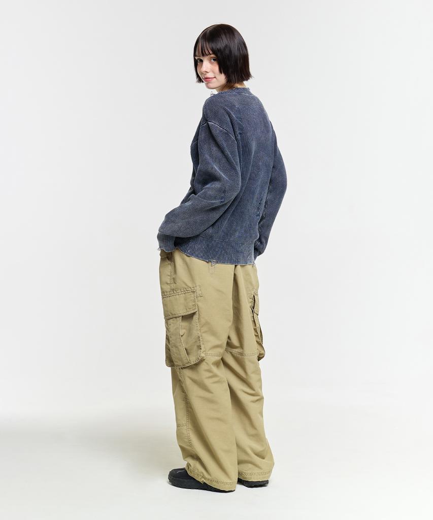 AECA Ripstop Washing Cargo Pants-Beige