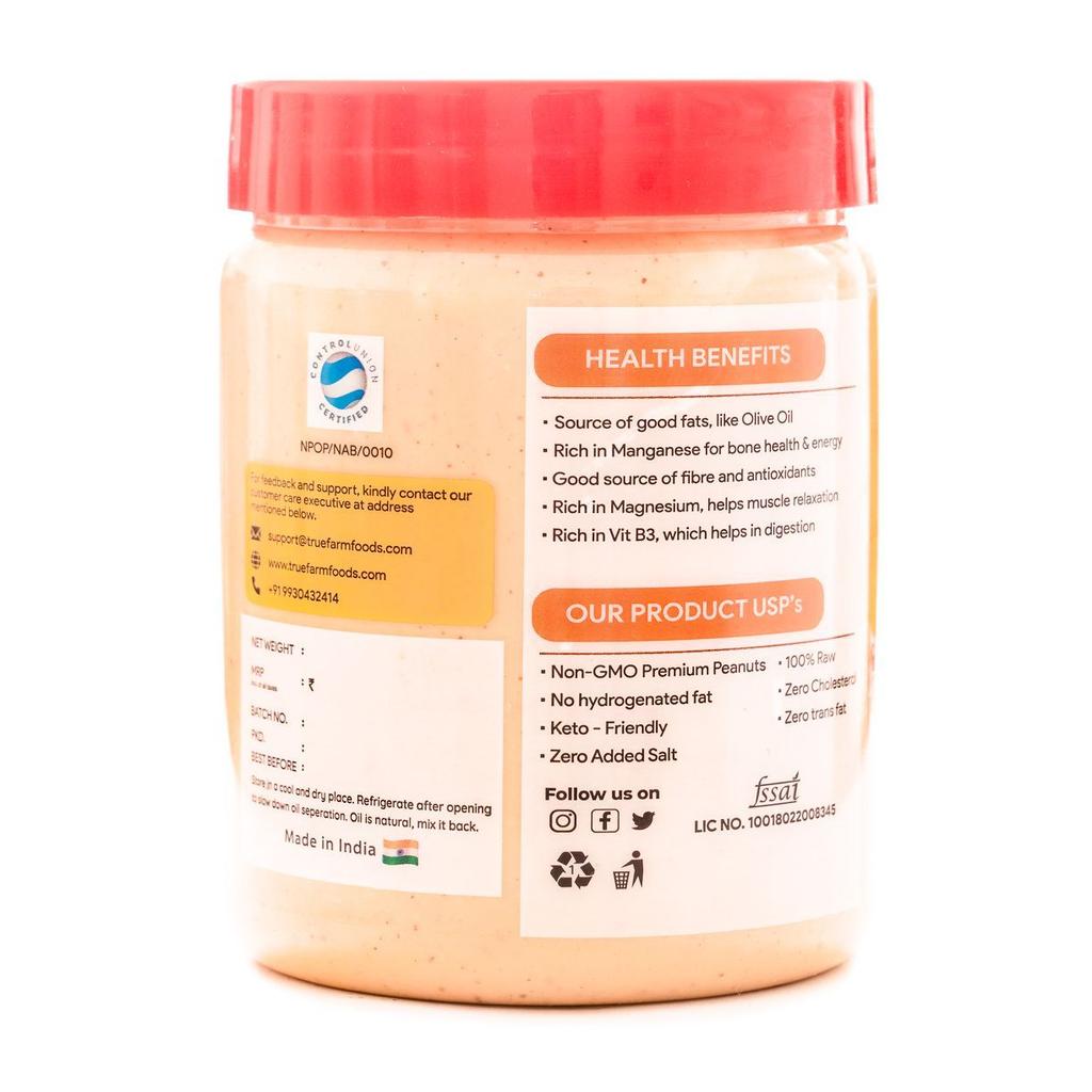 Арахисовая паста (500 г), Peanut Butter Creamy, Truefarm