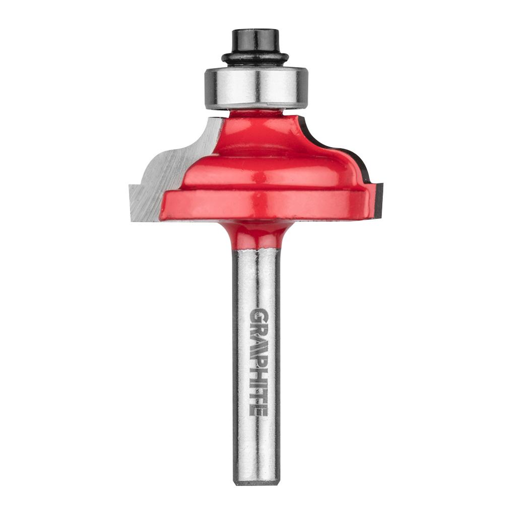 Shape cutter with bearing, rounding, HM, 32 x 12.9 mm, 6 mm shank