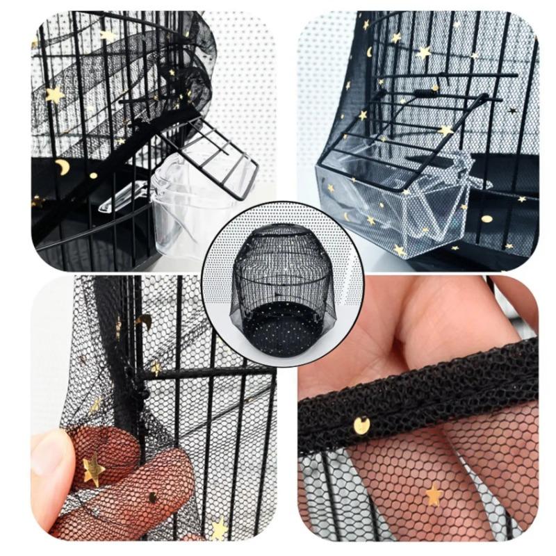 M/L Чехол для клетки для птиц Сетчатый Чехол для клетки для птиц Юбка Ловушки Чистая Клетка