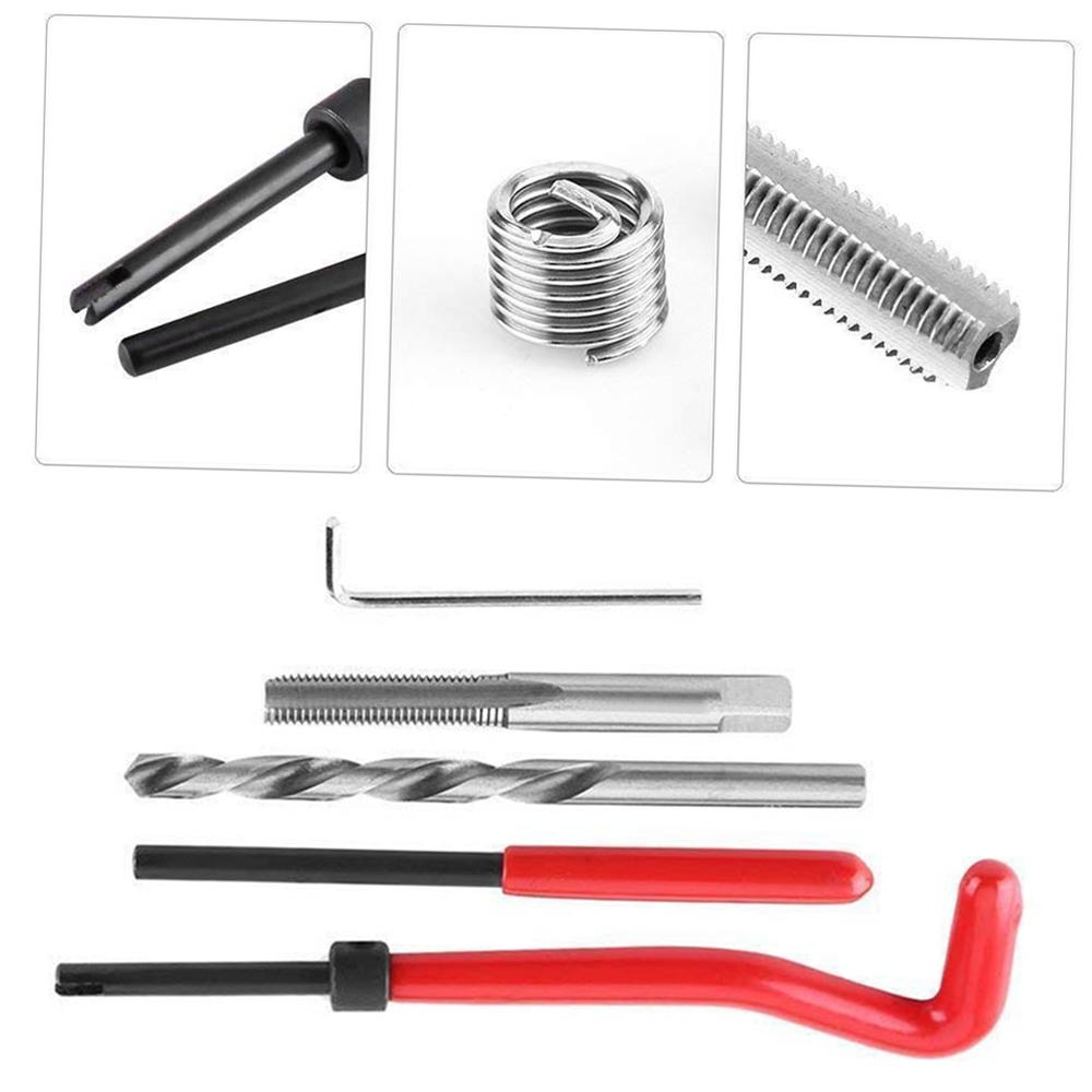 30 шт. набор вставок для ремонта метрической резьбы M3 M4 M7 M9 M11 Helicoil Car Pro Coil Tool 304 нержавеющая сталь сумка для авторемонтных инструментов
