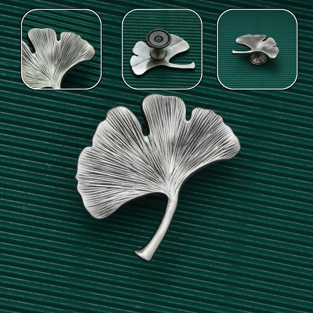 Retro Furniture Handle Antique Gold Silver Handles for Cabinets and Drawers Zinc Alloy Drawer Pulls Bee Leaf Wardrobe Pulls