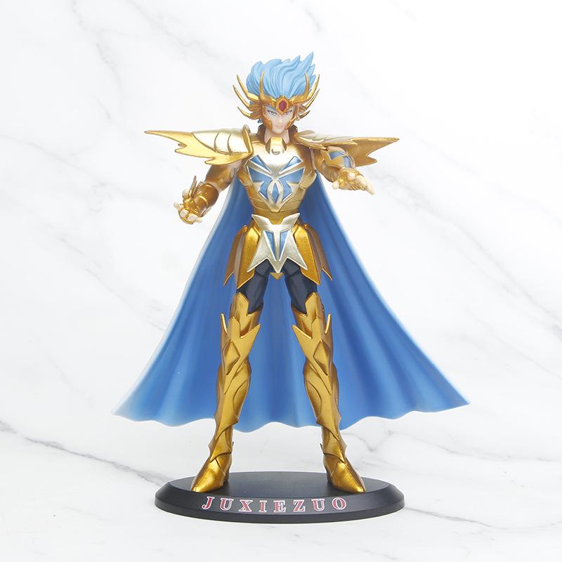 Cheap  Anime Gold Saint Seiya Aquarius Aries Pisces  aquarius Cancer Leo PVC Action Figure Collectible Model Toy 19-21cm