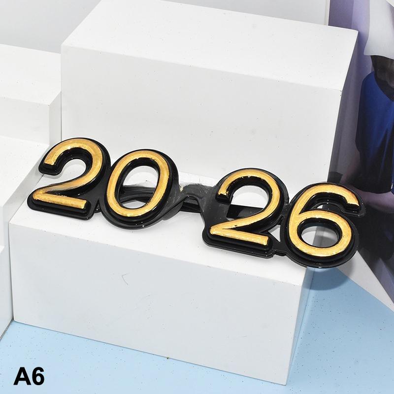 2026 Номер Очки 2026 Счастливого Года Очки Бриллиантовые Блестящие Солнцезащитные Очки Косплей Реквизит Украшение для Рождественской Вечеринки Смешные Очки