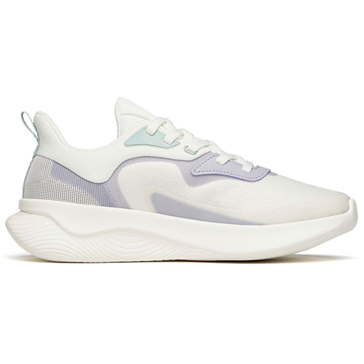 Anta Lightweight Comfortable Shock Absorbing Non-Slip Wear-Resistant Low-Top Running Shoes Women Sneaker White Purple 922145564-1