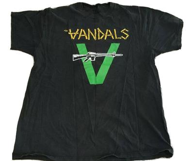 Черная футболка с принтом группы The Vandals Хлопок Все размеры VK153 Унисекс