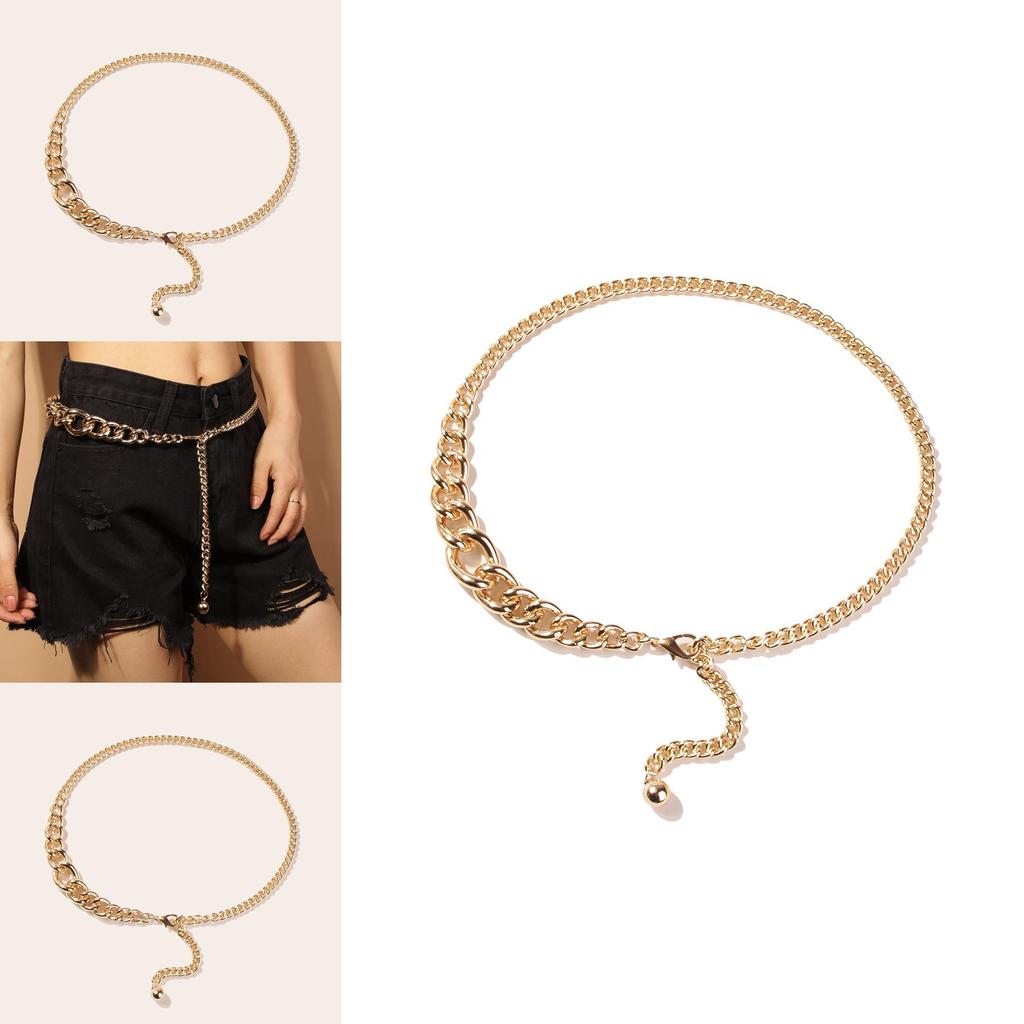 Metal Waist Chain For Women With Irregular Aluminum Links Summer Fashion Accessory