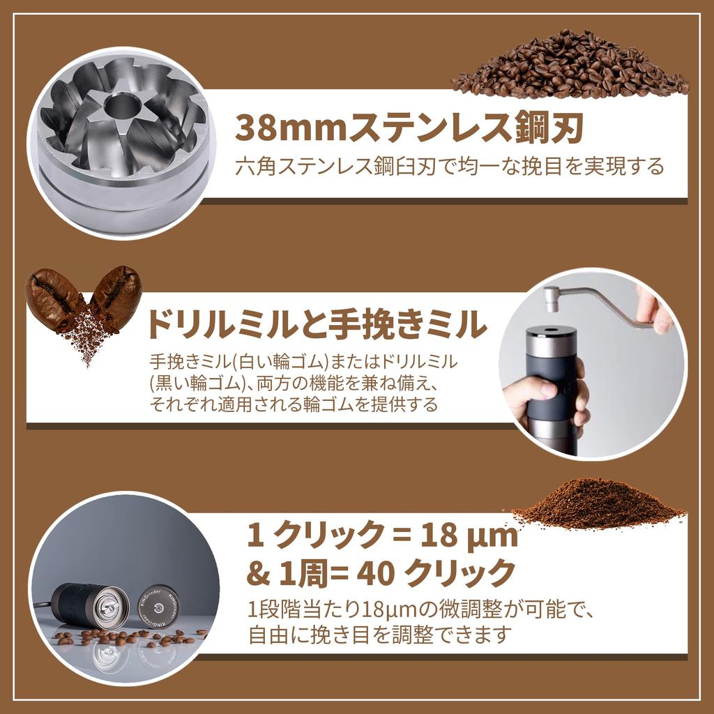 KINGrinder K1 Hand Coffee Grinder, 160-Level Internal Grinding Adjustment, Conical Metal Blade for Superior Uniformity, 25g Capacity