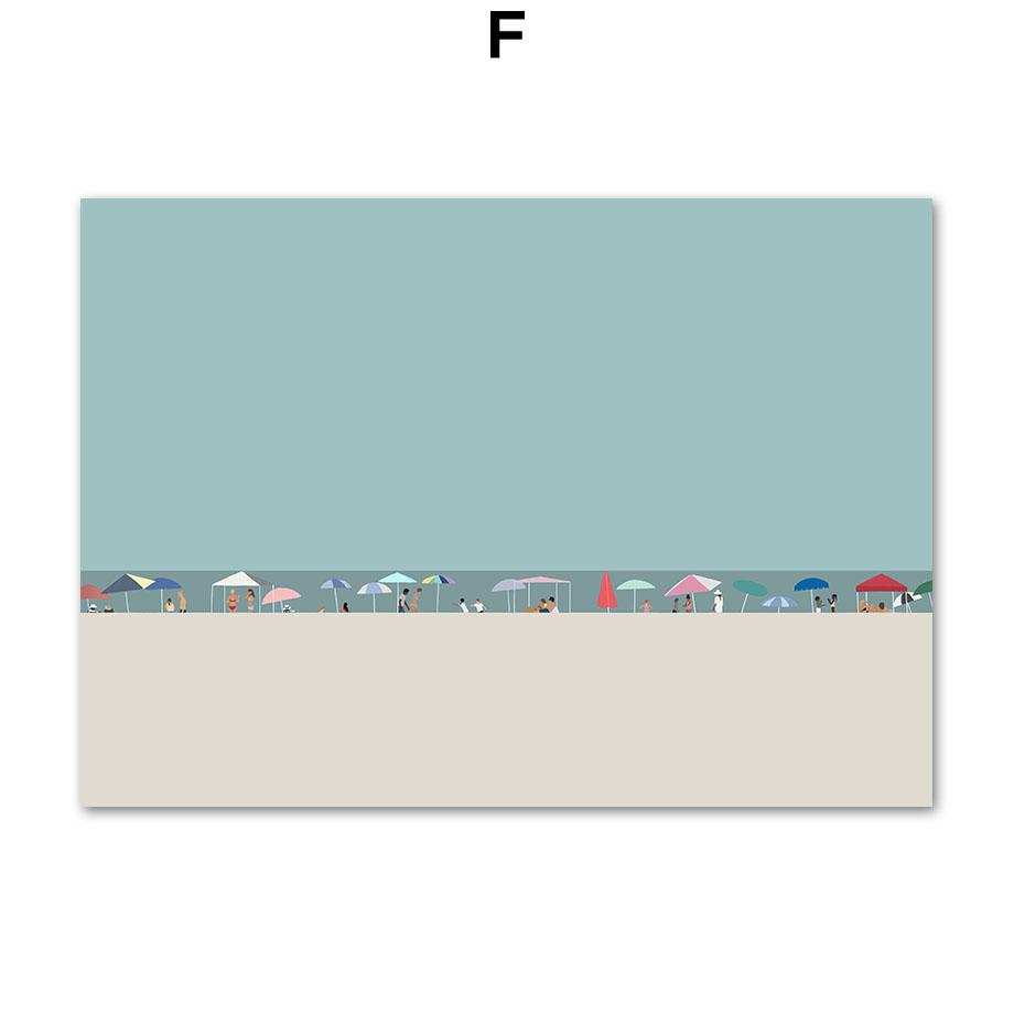 Девочка Тюлень Золотая рыбка Чайка Плакаты Печать Скандинавская Картина на холсте Мультфильм Современное настенное искусство Картины Детская комната Домашний декор