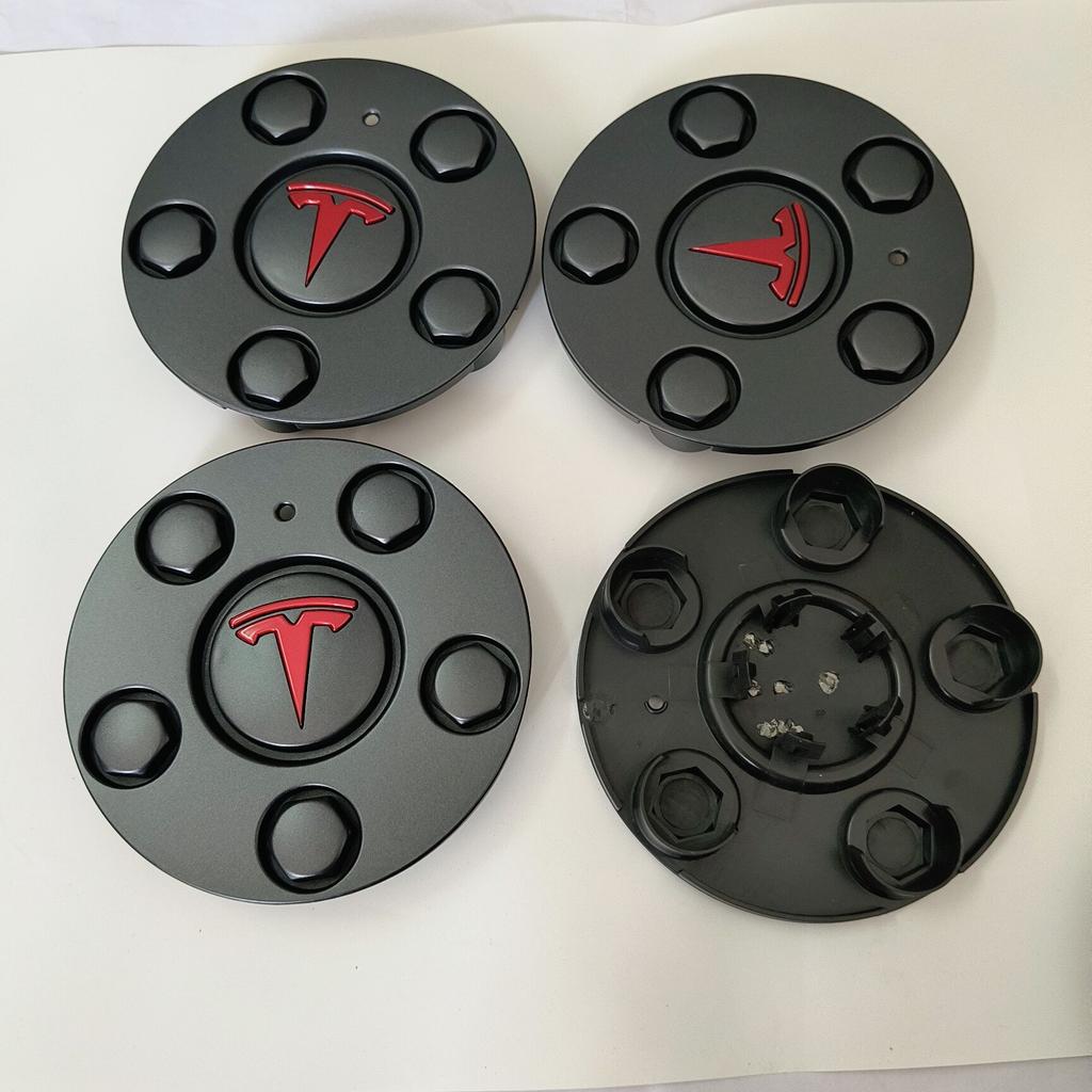 QPPU3 4PCS For Tesla 2024 Model 3+ Highland 2024 Wheel Center Hubcaps 18 Inch Wheel Center Hub Cap Non-destructive Installation