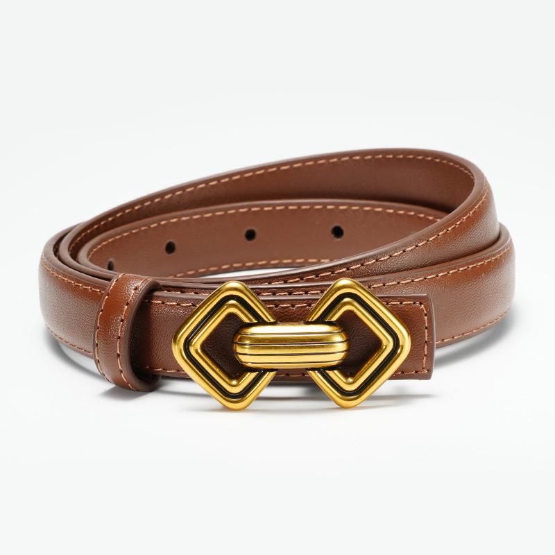 Ремни для женских платьев Стильные и тонкие ремни Универсальные юбки нового стиля Женские ремни с гладкой пряжкой