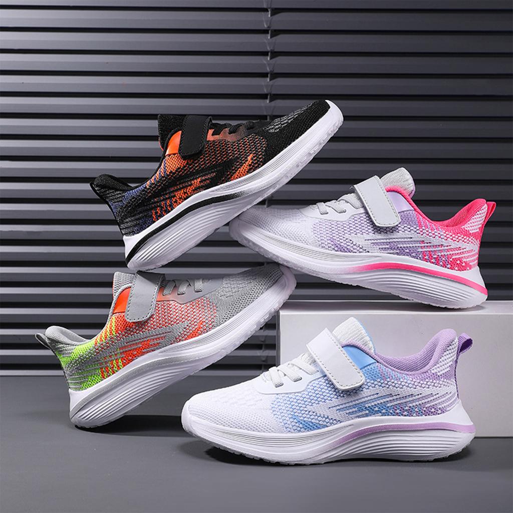 Детская модная спортивная обувь для дома, кроссовки для тренировок, легкие дышащие сетчатые кроссовки для шоссейного бега с толстой подошвой