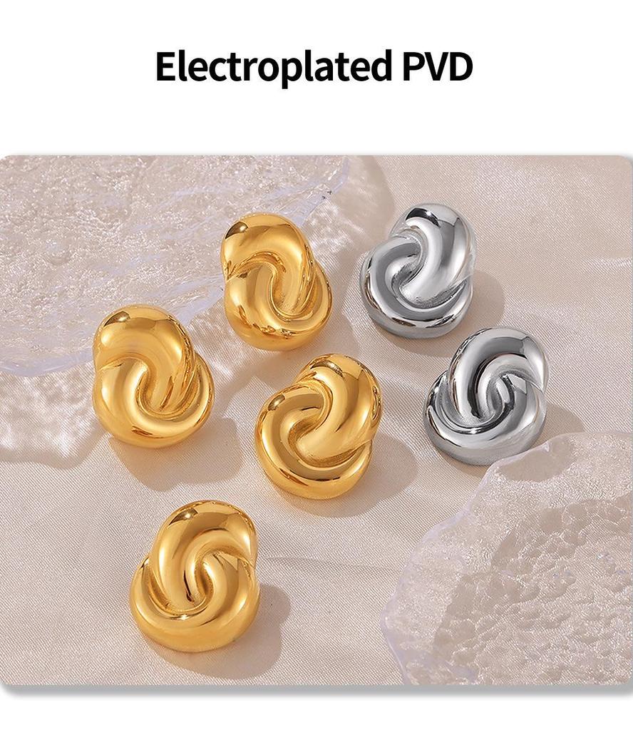 Элегантные европейско-американские серьги-кольца с двумя петлями: Изящная титановая сталь 18-каратного золота, не выцветает, идеально подходит для лета.