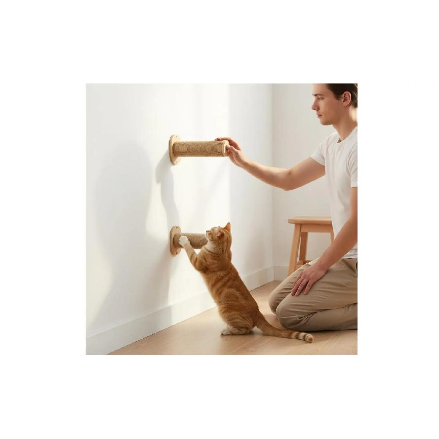 Cat Wall Furniture Set Sturdy Wood Wooden Cat Wall Perch Long-Lasting Material Modern Design for Living Room