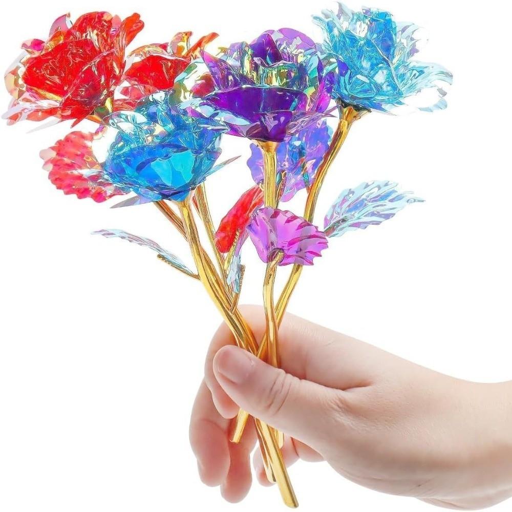 Handcrafted Eternal Roses Fade Resistant Artificial Crystal Flower Mother's Day