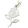 [P2352] - Silver Pendant 'Rosa Romantica'