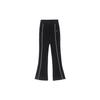 Embroidered Logo Split-Hem Elastic Waistband Fitted Mid-Rise Knit Joggers Women Bottoms Black FB8782-010