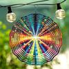 Colorful Glowing Wind Chime 3D Metal Hanging Decor for Outdoor Garden Patio Indoor Holiday Party Gift Home Decoration
