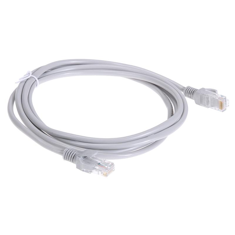 Silver Gray 2M Computer Router Network Cable 2 Meter Finished Network Jumper Category 6 Gigabit High Speed Cat6 Ethernet Cable