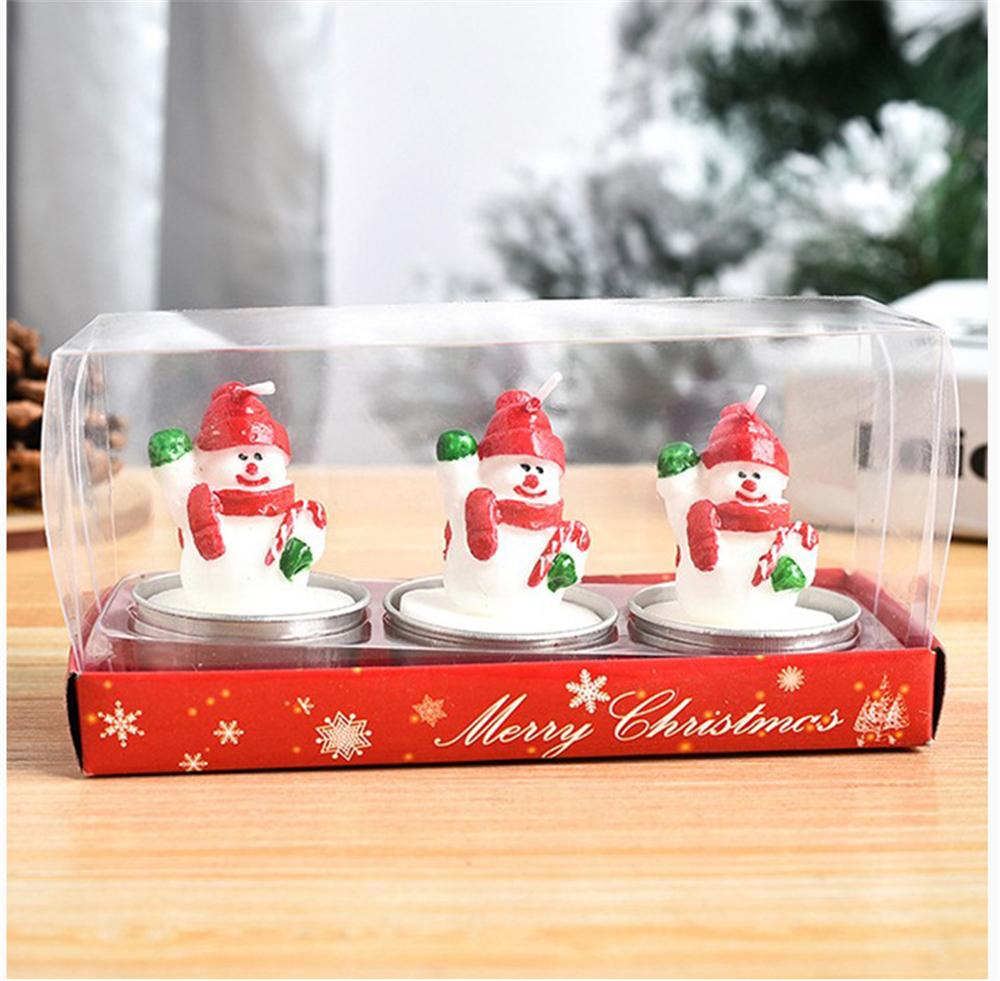 Christmas Candles With Santa Claus Christmas Tree Snowman For Home Decoration Christmas Gifts Christmas Ornaments Cute Design